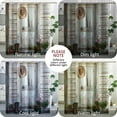 thumbnail image 5 of Barn Door Shower Curtain Set, Rustic Wood Shower Curtain Country Farmhouse Shower Curtains for Bathroom Decor Polyester Fabric-72" x 72", 5 of 13