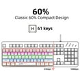 thumbnail image 6 of UHM 60% Wired Mechanical Gaming Keyboard,RGB Backlit Mini Keyboard with Blue Switch/Multimedia Keys,Waterproof Small Ultra-Compact 61 Keys Keyboard for PC/Mac Gamer,Typist,Travel,White, 6 of 10