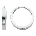 thumbnail image 1 of 14k White Gold 11-mm Small Hinged Hoop Earrings, 1 of 2
