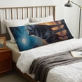 thumbnail image 4 of Balery Moonlit Night Sky Wolf Funda Protectora para Almohada Corporal de Algodón Hipoalergénico con Cierre(55 x 21 pulgadas), Almohadas No Incluidas, 4 of 7