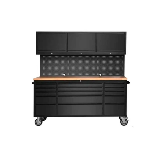 GABINETE DE ACERO INOXIDABLE PARA HERRAMIENTAS 18 CAJONES INCLUYE SUPERIORES THOR KITCHEN HTC7218PC