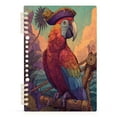 thumbnail image 2 of WOBOGO Pirate Parrot Notebook College Horizontal Grid Paper Ink Spill Resistant Water Resistant Cover 8.3x5.7x0.4in, 2 of 7