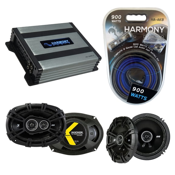 Fits Nissan Titan 2008-2012 Speaker Upgrade Kicker DSC65 DSC693 & HA-A400.4 Amp