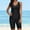 Black, variant on Womens Bathing Suit 2 Piece Tankini Swimsuits For V Neck Bathing Suit Tops With Swim Capris Racerback Swimwear Beach Swimsuit