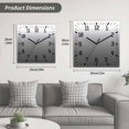 thumbnail image 5 of Grey Ombre Wooden Wall Clock Silent Non Ticking, Modern White Abstract Art Aesthetics Square Wall Clocks Battery Operated, Decor Clock for Home Office, Living Room, Kitchen, 12 Inch, 5 of 9