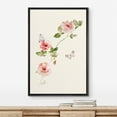 thumbnail image 2 of IDEA4WALL Framed Canvas Wall Art Watercolor Roses & Monarch Butterflies Fine Art Spring Floral Wall Decor Boho Pastel Botanical Print Relax/Calm for Living Room, Bedroom, Office - Black 16"x24", 2 of 5