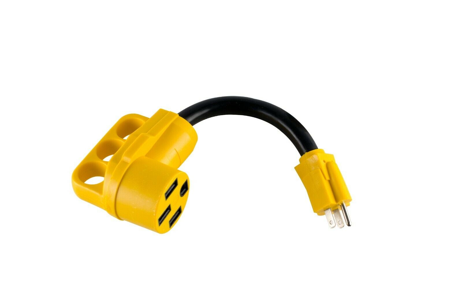 Leisure Cords 50A Male To 50Amp Female Twist Adapter RV Locking Power Cord Male to Female Camper Generator Cable Adapter Electrical Converter Plug 50A Male To 50A Female 