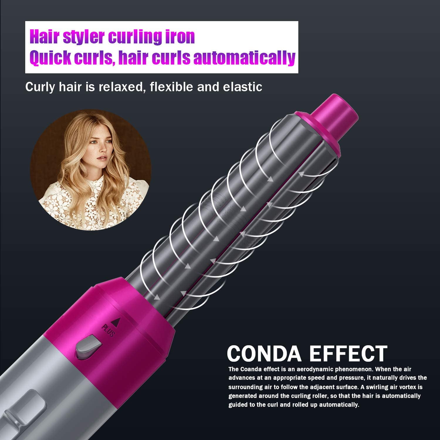 Wgthhk Hair Curler Set 5 In1 Multi Functional Curling Straightening Hair Style Comb Straightener Electric Air Curler Iron Comb