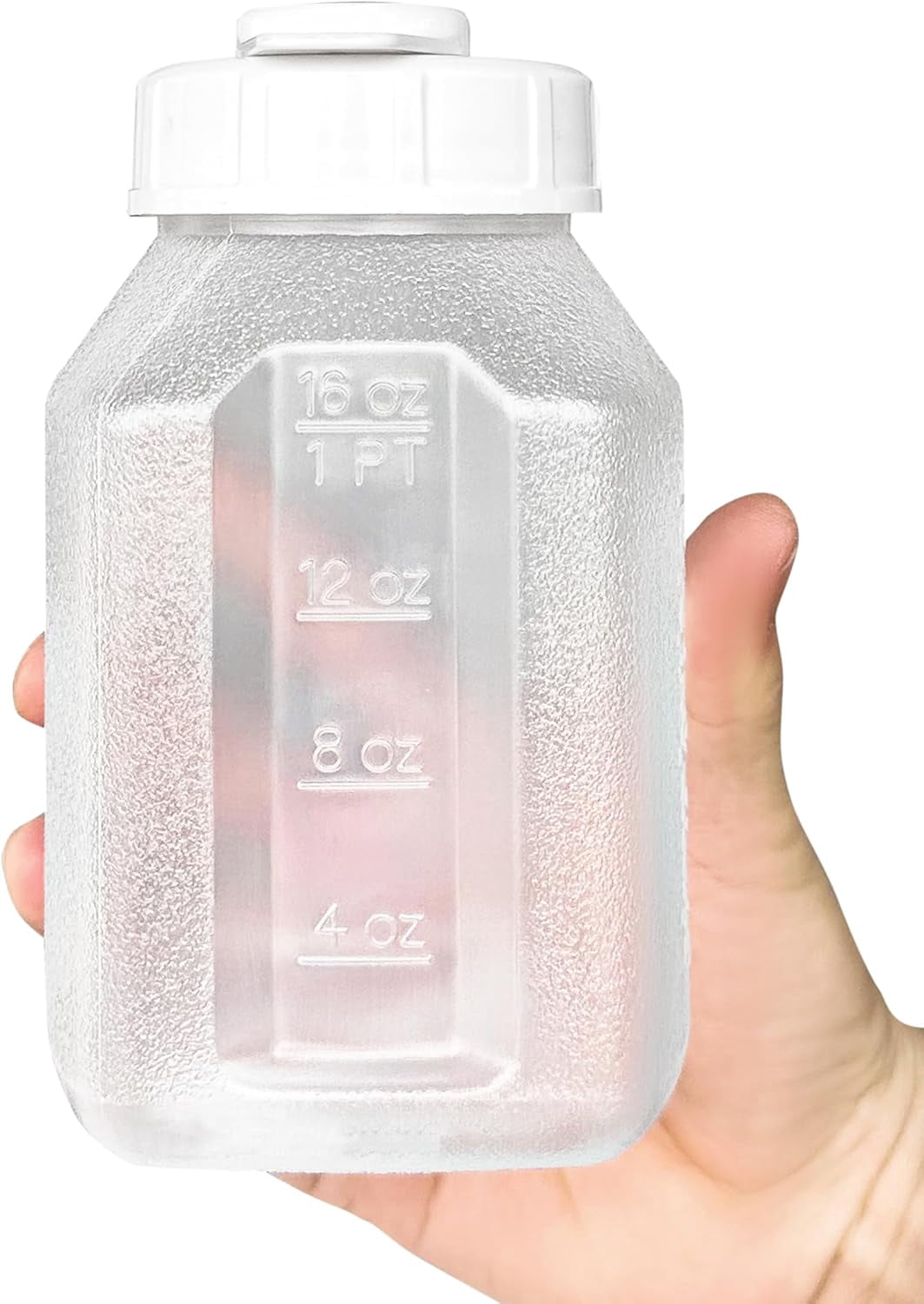 16 fl. oz Water Bottle Refrigerator Shaker, Pitcher, Engraved Measurements, Mixer, Leak Resistance, BPA Free (2-Pack)