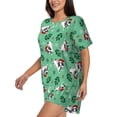 thumbnail image 2 of Bixox Women's Christmas French Bulldog Printed Pajama Set 2 Piece Lounge Set Top and Shorts Soft Pajamas, Shorts with Pockets, 2 of 7