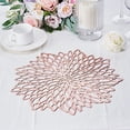thumbnail image 4 of BalsaCircle 6 Blush Round 15" Dahlia Floral Vinyl PLacemats Wedding Party Decor, 4 of 8