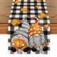 thumbnail image 1 of Camino de mesa de otoño con diseño de calabaza y cuadros de búfalo, decoración de mesa de comedor de cocina de temporada otoñal para decoración de fiesta en el hogar, 13 x 72 pulgadas, 1 of 5