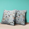 thumbnail image 4 of Wu Zetian Throw Pillow with Removable Cover in Gray Orange Yellow 16x16, 4 of 5