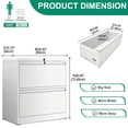thumbnail image 2 of Silkight 2 Drawer Lateral File Cabinet with Lock, Metal Lateral Filing Cabinet for Home Office, Steel Wide Horizontal Filing Cabinets for Letter/Legal/A4/F4 Hanging Files, 2 of 9