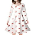 thumbnail image 1 of MIASHUI Robe Imprimée Mignonne pour Filles Printemps Été Manches Longues Décontractées Robes Évasées, Blanc, 8-9 Ans, 1 of 5