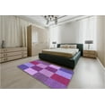 thumbnail image 4 of Ahgly Company Indoor Square Patterned Dark Magenta Purple Area Rugs, 3' Square, 4 of 6