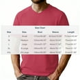 thumbnail image 2 of DODADAWANJ Big and Tall Mens V Neck T Shirts Casual Summer Short Sleeve Tshirts Solid Color Basic Tees Red M, 2 of 7