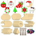 thumbnail image 1 of Colgantes De Navidad Adorno No Tóxico Decoración Colgante De Madera Para El Aula Fiesta Temática De La Escuela Cumpleaños Año Nuevo Árboles De Navidad Eigraketly HA013325-00, 1 of 7