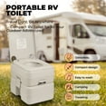 thumbnail image 2 of GASKY 5.3 Gallon Portable RV Toilet, Camping Toilet, Porta Potty for Adults, Portable Potty for Camping with Carry Handle, Leak-Proof for Camper Home Use Travel Boat Trailer Trucker Van Grey, 2 of 10