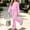 Pink, variant on LvhaoGJOB Little Kids Girls Sweatshirt and Pants Outfit Set, Pink - fleece fabric