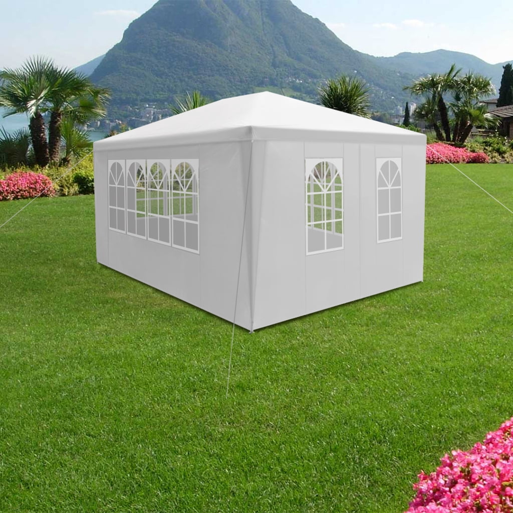 Outdoor Party Tent, LANGRIA 13.1×9.8 Wedding Party Event Tent with Canopy and 4 Removable Sidewalls and 4 Windows for Outdoor Events Catering Carport