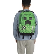 Minecraft Creeper & Pickax Green Adult 17.5 Backpack