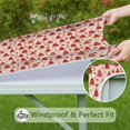 thumbnail image 6 of Red Christmas Tree Pattern Square Fitted Tablecloth with Elastic Edge,Square Table Cover,Washable Elastic Table Cover for Home Kitchen Party Decor 36"x36", 6 of 6