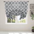 thumbnail image 1 of Topchances Modern Gingham Rod Pocket Curtain,  Room Darkening Tie-Up Shade, 42" x 63", Dark Gray, 1 of 9