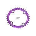thumbnail image 4 of Eigraketly Bicicleta 38T Oval estrecho ancho 104BCD bicicleta de montaña placa de bielas bicicleta rueda de cadena ciclismo platos y bielas placa Ciclismo Violeta 38T Eigraketly OD3200-21B, 4 of 6