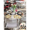 thumbnail image 6 of Outdoor Tablecloth with Umbrella Hole Zipper Graduation Gnomes Round Tablecloth 60" Waterproof Outside Table Cloth Stars Fireworks Botanical Rustic Patio Table Cover Tablecloths for Picnic Party, 6 of 8