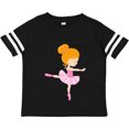 thumbnail image 3 of Inktastic Ballerina, Ballet Girl, Ballet Dance, Orange Hair Girls Toddler T-Shirt, 3 of 5