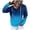 oversized hooded pullover - Dark Blue, variant on uvwlwu Womens Gradient Print Henley Button Collar Hoodie Kangaroo Pocket Drop Shoulder Soft Street Casual Pullover Sweatshirt,S