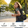 thumbnail image 6 of DISNIMO Cute Crocodile Math Print 17 Inch Lightweight School Backpack, Multi-pocket Bookbag with Adjustable Shoulder Straps for Elementary Middle School Students Daily Use, 6 of 7