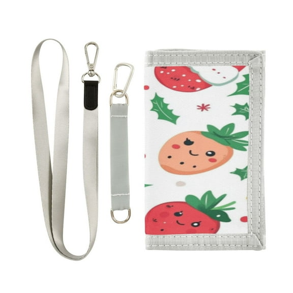 Cloth Purse Boys' Novelty Wallets Girls' Novelty Wallets Men's Wallets Women's Wallets Card Wallet Cash Wallet Student ID Bag Coin Wallet Christmas Strawberry