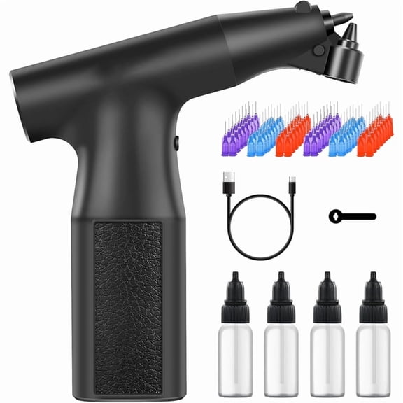 No-Clean Airbrush Kit, 3 Gears Rechargeable Portable Airbrush, for Model Painting Tattoos DIY Projects