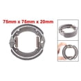 thumbnail image 2 of X Autohaux Moped Scooter 90mm 75mm Rear Drum Brake Pads Shoes Motorcycle Brake System Motorbike Brake Shoe Metal Spring TB50 AG5, 2 of 5