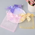 thumbnail image 2 of 20pcs/lot New Organza Gift Bag Bowknot Wedding Candy Bags Exquisite Jewelry Packing Drawstring Pouch Wholesale 9 black 10x15cm, 2 of 6