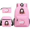 thumbnail image 1 of Demon Slayer Anime 3Pcs/Set Backpack Nezuko Student School Shoulder Bag Kids Cute Travel Backpack Children Birthday Gifts, 1 of 4
