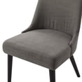 thumbnail image 6 of CHITA Modern Fabric Upholstered Kitchen & Dining Room Chairs Set of 2, Wood Legs, Flint Gray, 6 of 8