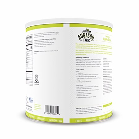 Augason Farms Dehydrated Apple Slices, 20 Servings, 12 oz. (Pack of 12)