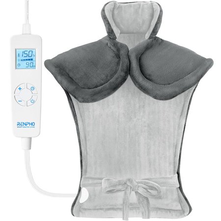 RENPHO Heating Pad for Back Fatigue Relief, Electric Heat Pad for Neck and Shoulders, Auto Shut Off, Extra Large 24"x33", Birthday Gifts for Women Men Mom Dad