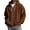 Brown, variant on FENGYOU Mens Corduroy Zip Up Hoodie Oversized Drop Shoulder Sweatshirt Ribbed Long Sleeve Hooded Jacket Casual Pullover Army Green L