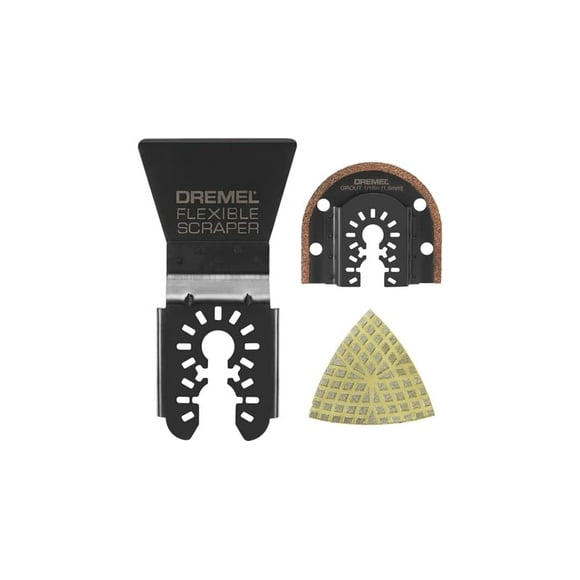 Juego de herramientas múltiples oscilantes Dremel para lechada, 3 piezas