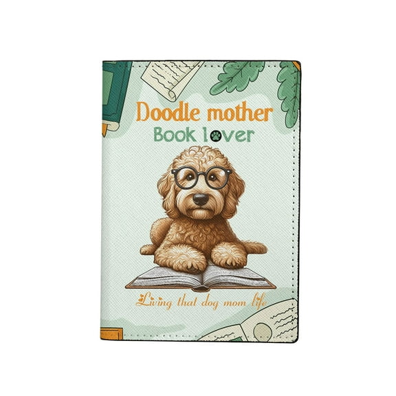 Goldendoodle Mother Book Lover Living That Dog Mom Life Happy Mother's Day Travel Passport Wallet Doodle Dog Lover Gifts Idea PU Leather Passport Holder Cover - 03004