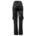 thumbnail image 4 of Travel Outfits Women Airport Ladies Pants Casual Work Leather Pants Fashionable Stretch Pocket Leather Women Business Casual plus Size Business for with Pockets Dress for Black L, 4 of 4