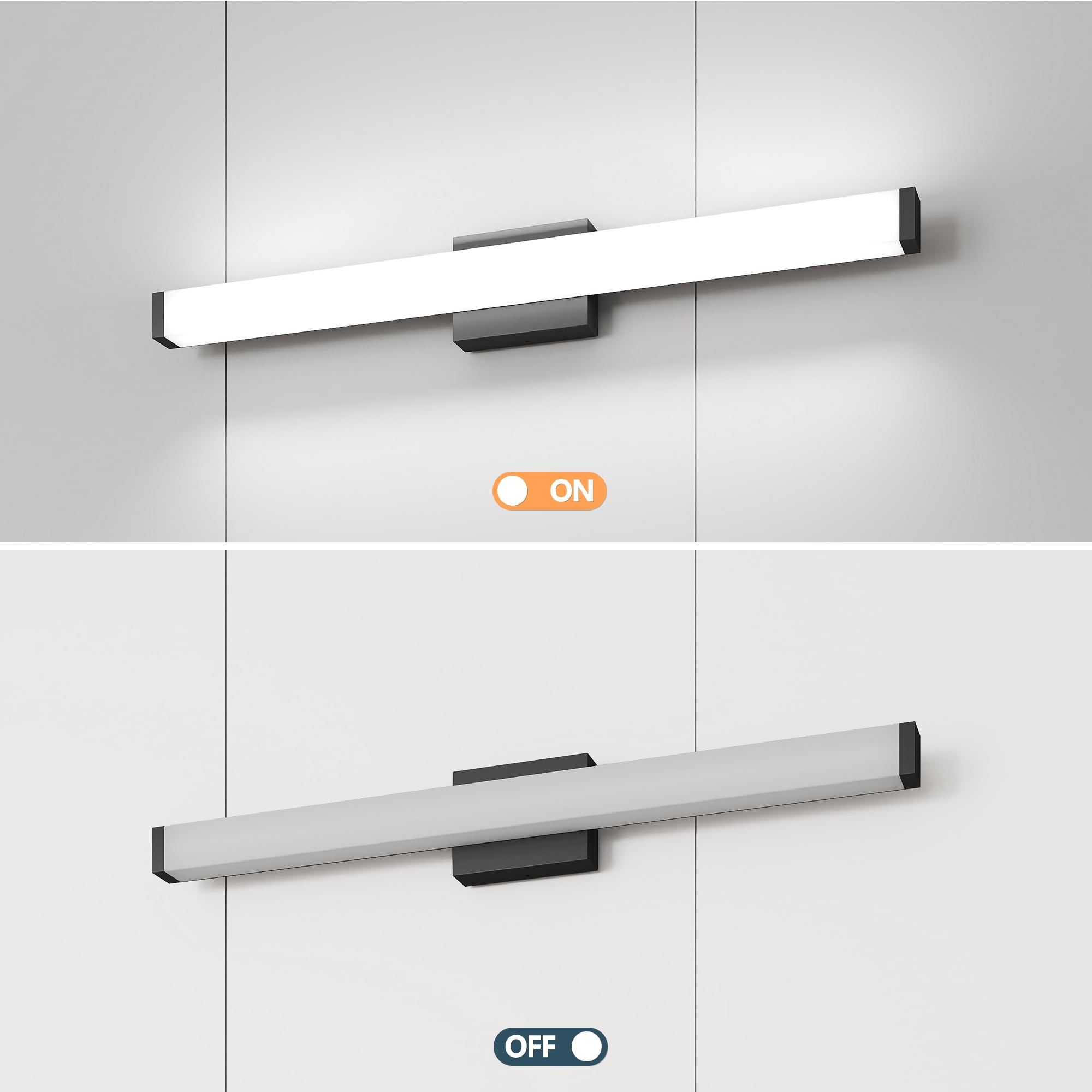 Jopath 33" LED Wall Sconce, Dimmable Bathroom Light Fixtures Over Mirror Vanity Lighting Fixtures for Bathroom, Bedroom, or Hallway Black