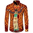 thumbnail image 4 of Nueva camisa para hombre, Dashiki, estampado africano, camisetas de manga larga, camisetas tradicionales para parejas, ropa de calle de estilo étnico de hip hop con solapa, 4 of 5