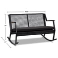thumbnail image 4 of Real Flame Calvin Aluminum Patio Rocker Bench in Black, 4 of 5