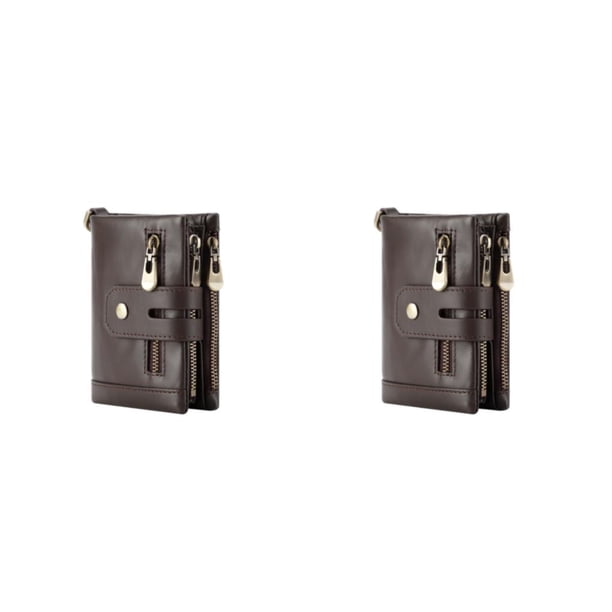 Qarigey Monedero para hombre, monedero, cerrojo, bolsillo para dinero pequeño, moderno, diseño de cremallera Portomonee, multifuncional para Type1 NO1