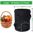 thumbnail image 2 of (35X45CM (6 puertos) 26L/7 galones, grande negro) Bolsa para plantar jardín Bolsa para verduras de un galón, Contenedor para plantar fresas de fieltro transpirable, Bolsa para plantas negra, 2 of 5